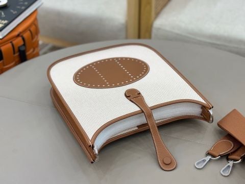 Túi đeo chéo nam/nữ Herme*s Evelyne Canvas Da Clemence 29cm