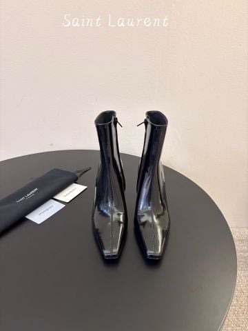 BOOTS CAO GÓT NỮ Y S L JILL PHOM MŨI VUÔNG NHỌN DA MỊN