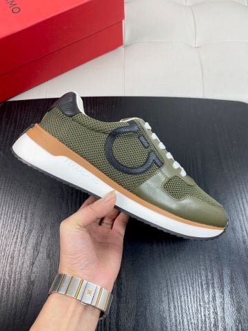 GIÀY SNEAKER NAM FRG DA BÒ LÌ PHỐI VẢI THOÁNG KHÍ – FORM GỌN SANG, ĐI ÊM & BỀN