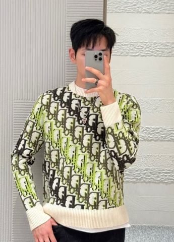 ÁO LEN UNISEX DR DỆT JACQUARD OBLIQUE LOGO CỔ TRÒN