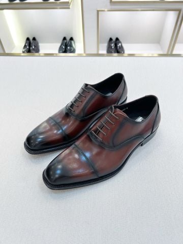 GIÀY TÂY NAM OXFORD F^ CAP-TOE PATINA THỦ CÔNG – FORM SẮC NÉT, ĐẾ NGUYÊN BẢN