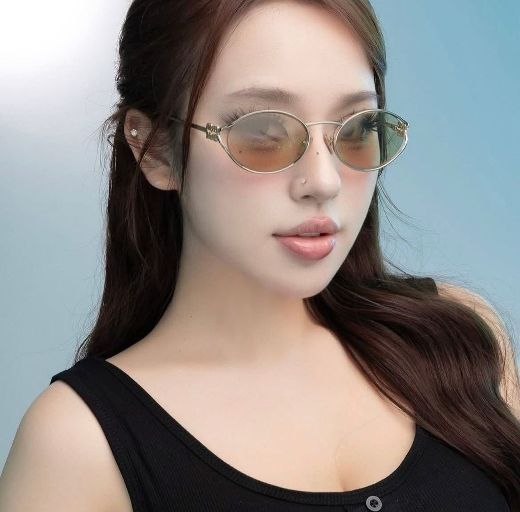 KÍNH MẮT NỮ MM FORM OVAL RETRO GỌNG KIM LOẠI MẢNH TRÒNG LOANG CHUYỂN S –  lien fashion