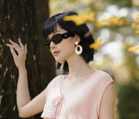 KÍNH MẮT NỮ PRD DÁNG CHỮ NHẬT RETRO GỌNG BẢN DÀY PHONG THÁI SANG