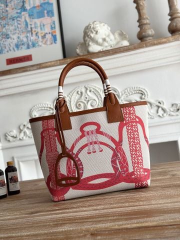 Túi xách nữ Herme*s - Steeple Tote Canvas Thủ Công Limited