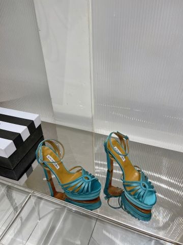 SANDAL CAO GÓT NỮ AZ* DA VÂN PYTHON XANH NGỌC – GÓT 13CM, PLATFORM 4CM