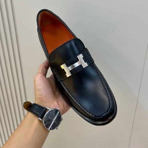GIÀY NAM LOAFER H M KHÓA CHỮ H BẢN DA LỲ CAO CẤP – FORM CHUẨN SANG TRỌNG