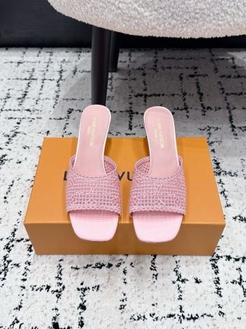 DÉP CAO GÓT NỮ LƯỚI THÊU PHOM MARY JANE CÁCH ĐIỆU – GÓT 5.5CM