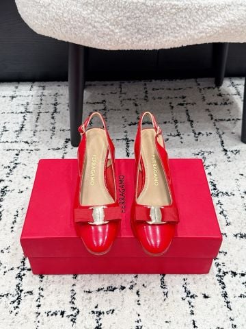 GIÀY CAO GÓT NỮ F R G M VARA BOW SLINGBACK GÓT KHỐI 5,5CM