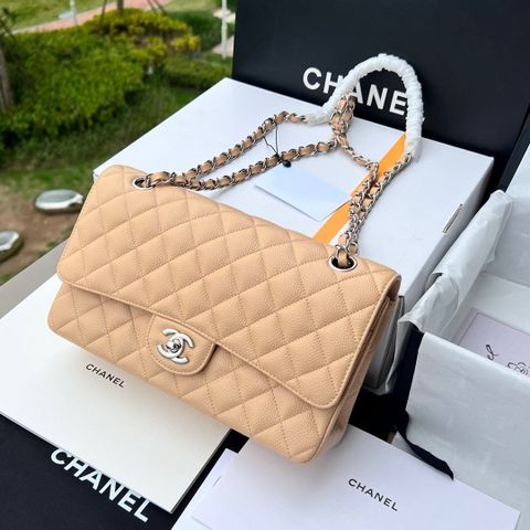 TÚI XÁCH NỮ C N CLASSIC FLAP 25.5 – DA BÊ GRAINED CALFSKIN CHẦN QUẢ TRÁM