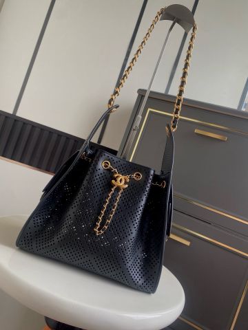 TÚI NỮ C C 25 SMALL PHOM HOBO DA BÊ PERFORATED