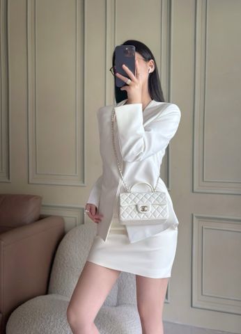 TÚI XÁCH NỮ C MINI CLASSIC TOP HANDLE – LAMBSKIN CHẦN QUẢ TRÁM