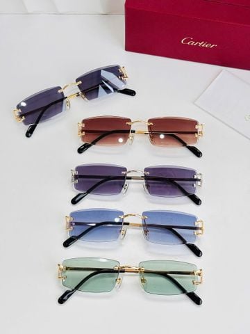 Kính mắt nam nữ Cartier*  khoan không viền sang trọng