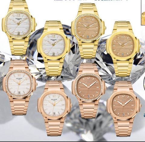 ĐỒNG HỒ NỮ PP NAUTILUS 7118 35.2MM – MẶT VÂN SÓNG, MÁY AUTO 28800VPH