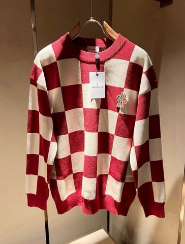 ÁO LEN UNISEX MNCL* HOẠ TIẾT Ô VUÔNG SIGNATURE, LOGO PATCH NỔI BẬT