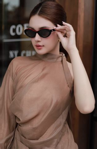 KÍNH MẮT NỮ CN FORM OVAL CAT-EYE VIỀN NỔI BẬT THẦN THÁI SANG CHẢNH