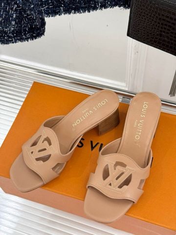 Dép nữ L*V  – Slipper quai chữ lồng siêu hot cao 5,5cm