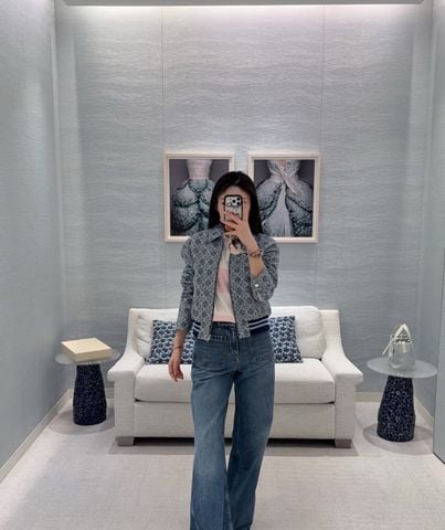 ÁO KHOÁC NỮ D R MACROCANNAGE PHOM LỬNG – TWEED PHA COTTON ĐẸP XỊN