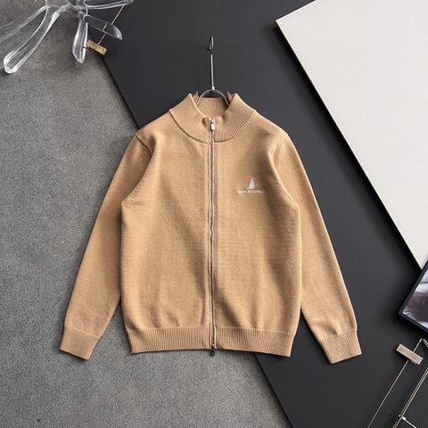 ÁO KHOÁC LEN ZIP UNISEX BC PHỐI SỌC LOGO DỆT NỔI – FORM CASUAL DÀY DẶN, NHÌN LÀ THẤY “CHẤT