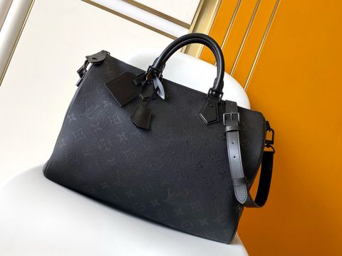 TÚI XÁCH UNISEX LV* SPEEDY P9 BANDOULIÈRE – MONOGRAM ĐEN MỜ - sz 40cm