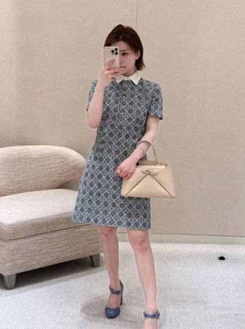 ĐẦM NGẮN NỮ D R MACROCANNAGE CỔ TƯƠNG PHẢN