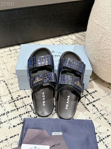 Nam nữ PRAD*  – Sandal Double Strap vân cá sấu