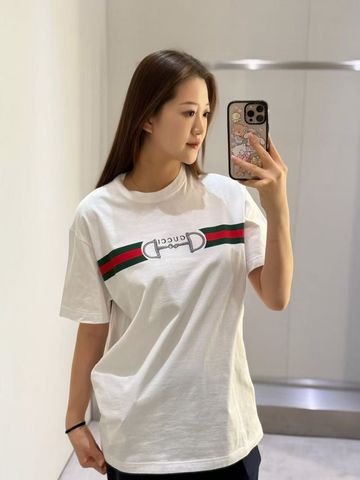 ÁO THUN NAM NỮ GUC* THÊU MOTIF DÂY KHÓA NGỰA SANG TRỌNG