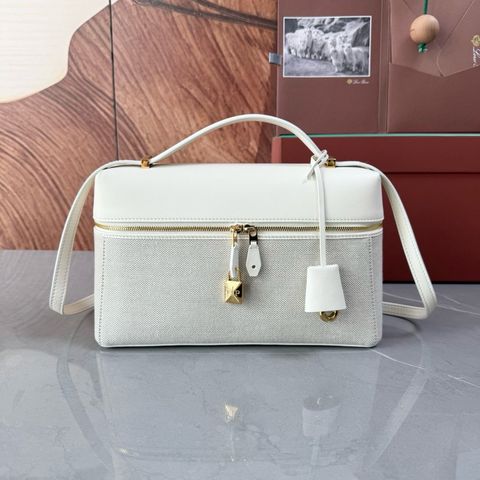TÚI XÁCH NỮ L P EXTRA BAG L27 – CANVAS PHỐI DA BÒ, PHOM HỘP THANH LỊCH