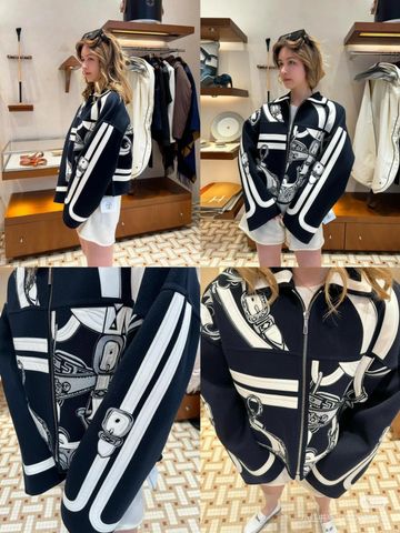 ÁO KHOÁC DẠ NỮ HERM* CROPPED THÊU DÂY ĐAI PHỐI DA CỪU