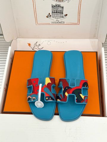 DÉP NỮ H M CLASSIC H CUT-OUT SILK PRINT FLAT SANDAL PHOM ĐẾ BỆT THANH LỊCH