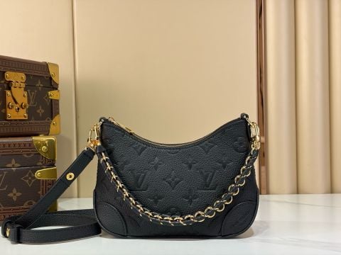 TÚI ĐEO VAI NỮ L V NANO BOULOGNE MONOGRAM EMPREINTE DA BÊ DẬP NỔI, PHOM MINI BAG SANG GỌN KÈM DÂY CHAIN ĐAN