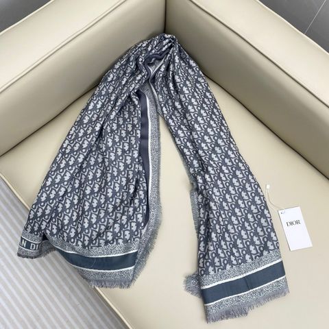 KHĂN CHOÀNG UNISEX DIOR HOẠ TIẾT OBLIQUE – LEN PHA TƠ TẰM ẤM NHẸ, SANG TRỌNG