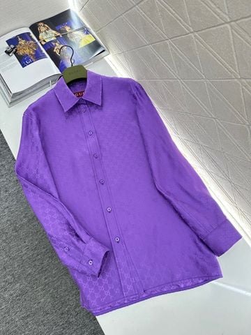 ÁO SƠ MI NỮ GC JACQUARD HỌA TIẾT DẬP NỔI – PHOM CỔ ĐỨC SANG TINH GỌN