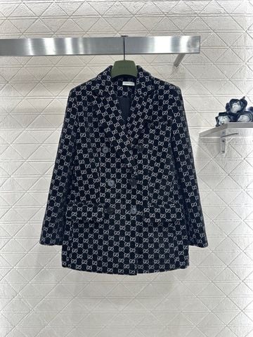 SET VEST NỮ GC JACQUARD MONOGRAM LẬT VE SẮC NÉT ÉT