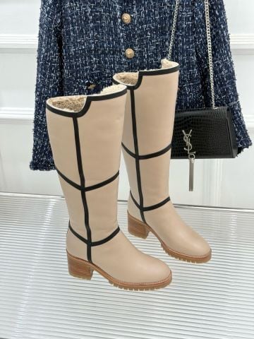 BỐT CAO CỔ NỮ H M LEISURE 50 DA BÊ LÓT SHEARLING HAI CÁCH MANG