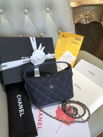 TÚI XÁCH NỮ CN DÒNG 26P CLUTCH CLASSIC DENIM CHẦN Ô DÂY XÍCH DA CHẤT LƯỢNG THƯỢNG HẠNG