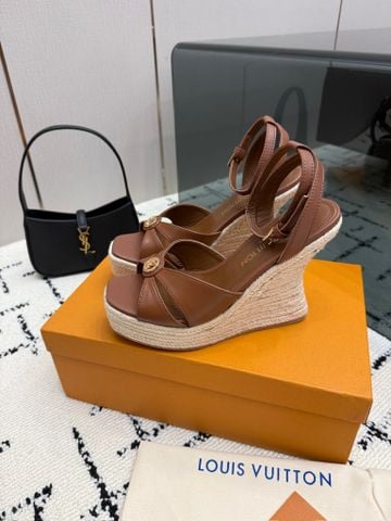 SANDAL ĐẾ XUỒNG NỮ L V 6AM ESPADRILLE – DA CAO CẤP, LÓT DA CỪU, ĐẾ CÓI UỐN CONG