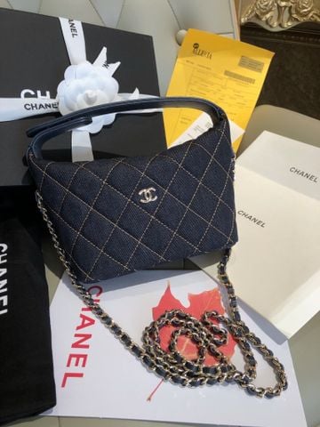 TÚI XÁCH NỮ CN DÒNG 26P CLUTCH CLASSIC DENIM CHẦN Ô DÂY XÍCH DA CHẤT LƯỢNG THƯỢNG HẠNG