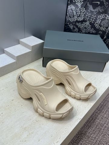 DÉP NỮ BLCG ĐẾ PLATFORM 6CM PHOM SCULPTURAL LOGO DẬP NỔI