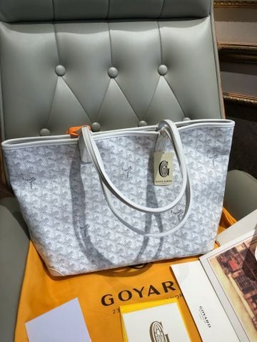 TÚI TOTE NỮ G Y ZIP-TOP PHOM TRAPEZE – COATED CANVAS HAI LỚP PHỐI DA BÒ TOP-GRAIN VÂN HẠT