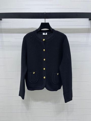 ÁO CARDIGAN NỮ ce*line*  DỆT GÂN CAO CẤP • 2 TÚI • CÚC TRÒN ÁNH KIM