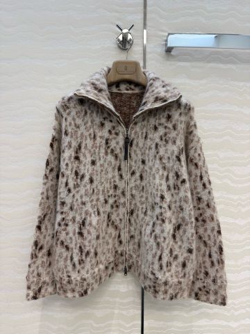 ÁO KHOÁC CARDIGAN NỮ B C HỌA TIẾT LYNX JACQUARD – SỢI MOHAIR PHA LEN