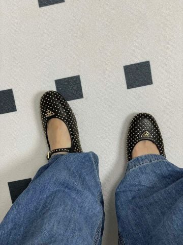 GIÀY BỆT NỮ PRD MARY JANE ĐINH TÁN NỔI BẬT – CHI TIẾT LOGO TAM GIÁC SANG SẮC