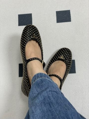 GIÀY BỆT NỮ PRD MARY JANE ĐINH TÁN NỔI BẬT – CHI TIẾT LOGO TAM GIÁC SANG SẮC