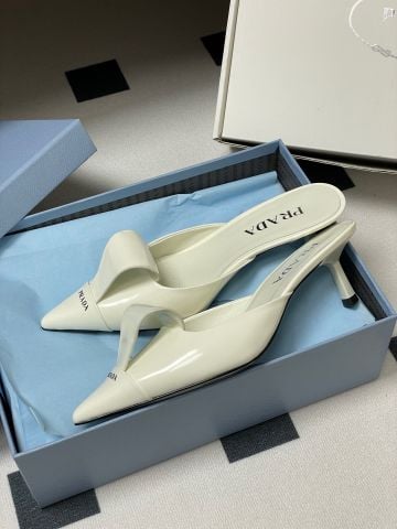 GIÀY MULE NỮ PRD MŨI NHỌN KITTEN HEEL 5CM – DÁNG RUNWAY TỐI GIẢN