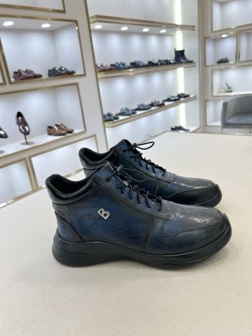 GIÀY SNEAKER CAO CỔ NAM BRLT FORM STELLAR TỐI GIẢN – DA BÊ Ý HOÀN THIỆN THỦ CÔNG