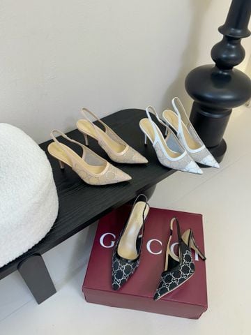 Giày cao gót GUCC*  – Slingback Logo Mesh
