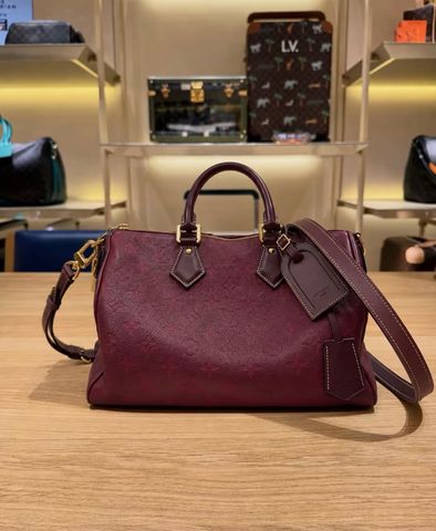 TÚI XÁCH NAM NỮ L V SPEEDY P9 BANDOULIÈRE 25 & 30 – DA BÊ VI ĐỤC LỖ MONOGRAM