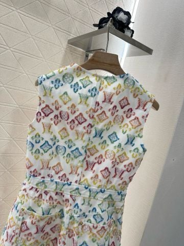 Đầm liền denim nữ L*V  không tay