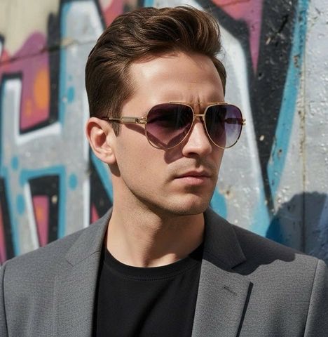 KÍNH MẮT NAM NỮ MAYB DÁNG AVIATOR GỌNG KIM LOẠI – TRÒNG GRADIENT SANG TRỌNG