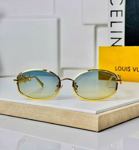 KÍNH MẮT NỮ L V DÁNG OVAL SCRIPT KIM LOẠI THANH MẢNH TẠO DẤU ẤN THỜI TRANG